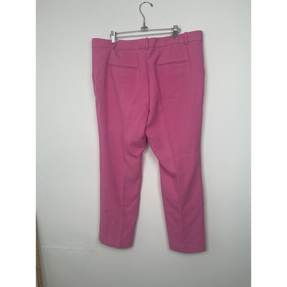 ANN TAYLOR $109 PINK CURVY FIT SOPHIA STRAIGHT PANTS SZ 16P CAREER SLACKS - Picture 3 of 11